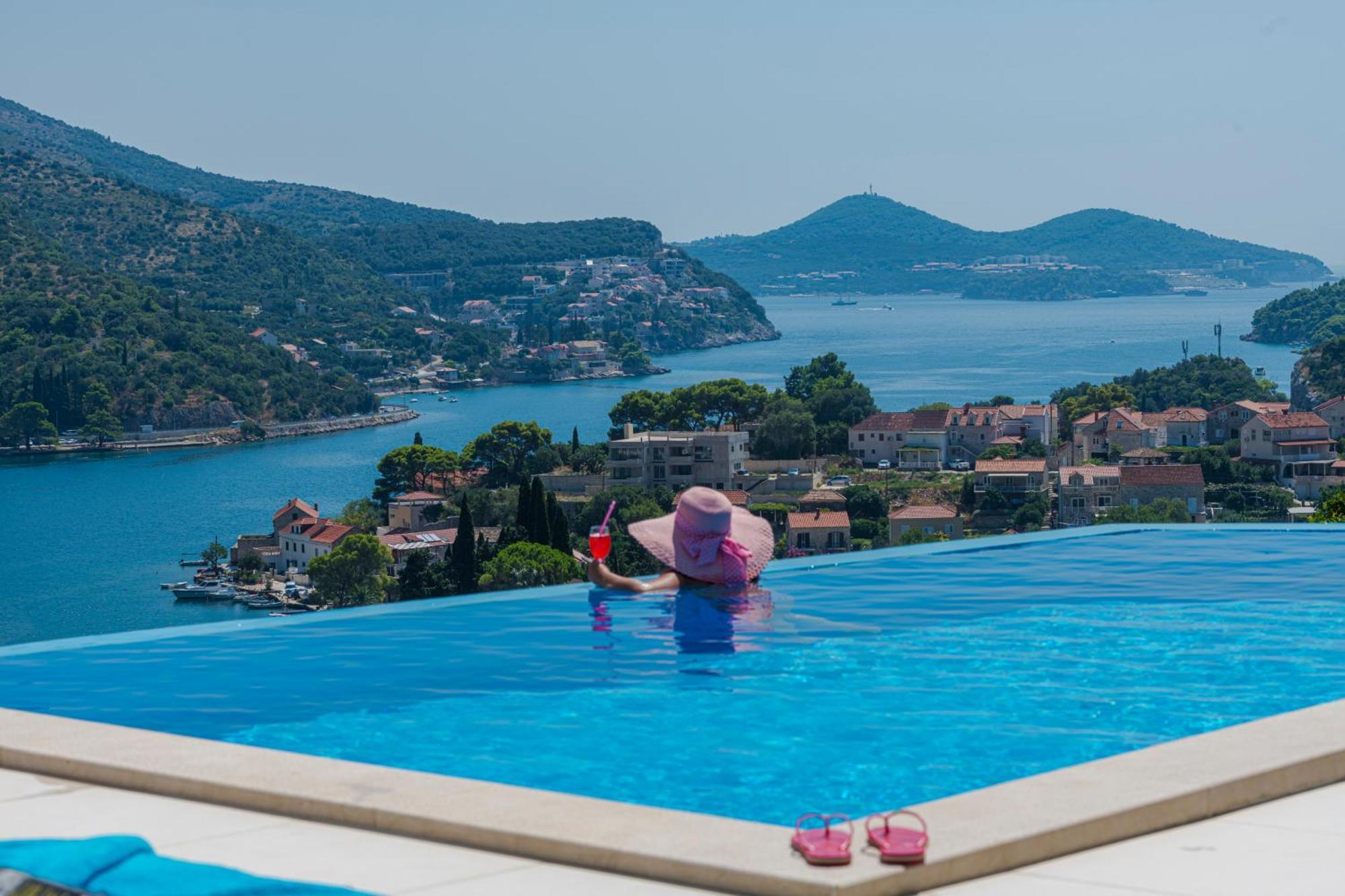 Villa Mardia- Sea View Infinity Pool Built 2023 Zaton  Bagian luar foto